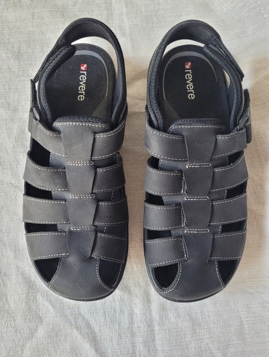 revere Men\'s Black Closed-Toe Fisherman Sandals Size 10 main image 5
